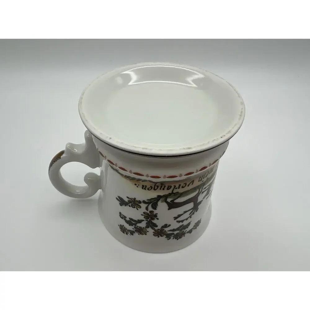 Vintage Kurt Hammer Folk Art XL 14oz Shaving Mug with Hunting Scene West Germany